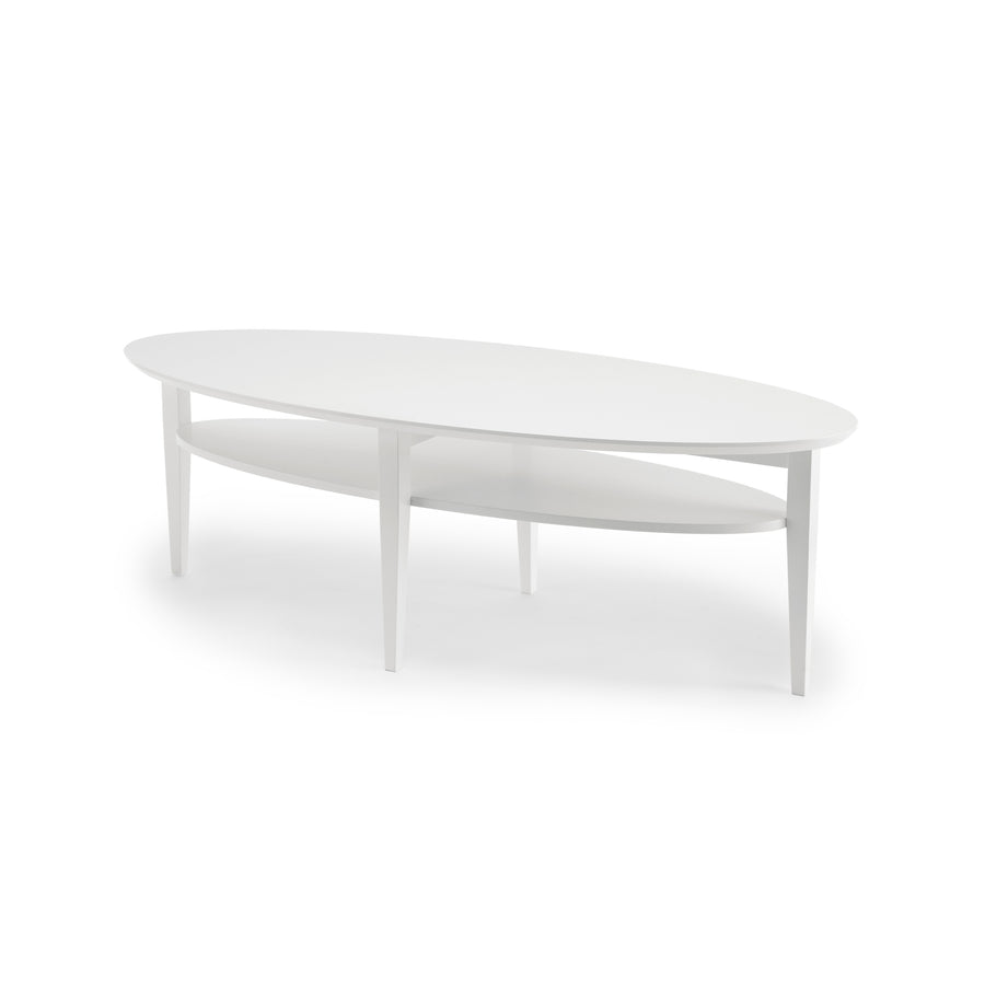 Tango soffbord ellips 160 cm vitbets
