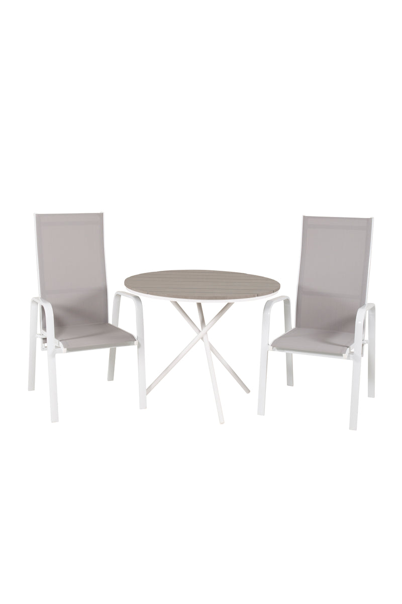 Matbordet Parma och stolarna Copacabana
