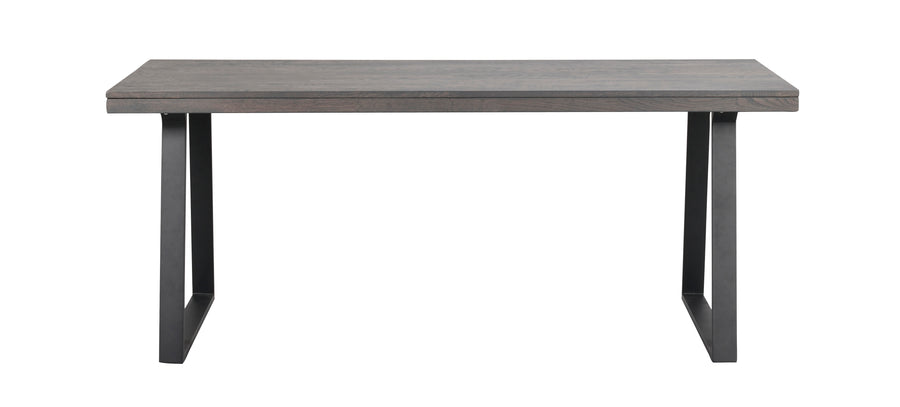 Brooklyn matbord 170x95 m.brun ek/U-ben svart met