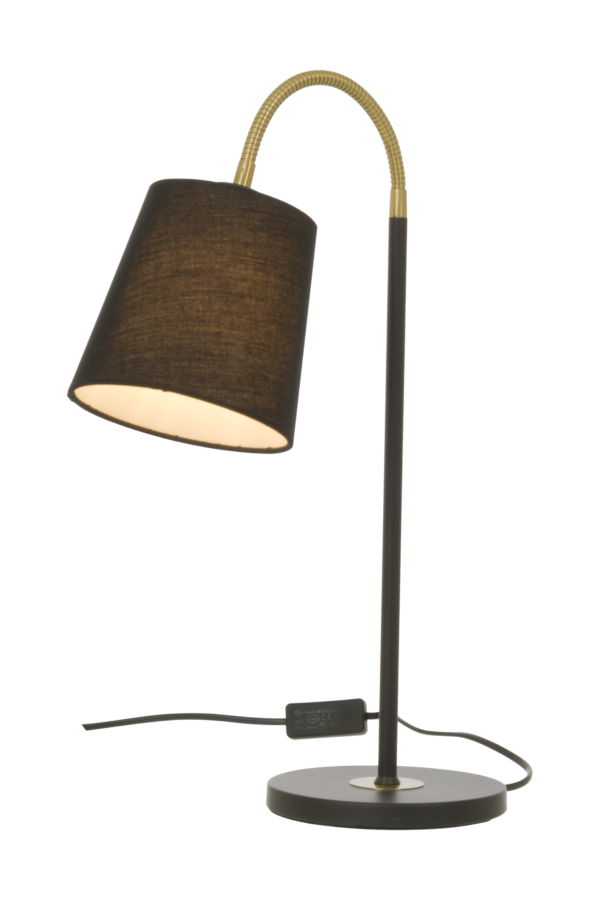 Ljusdal bordlampa svart/matt mässing