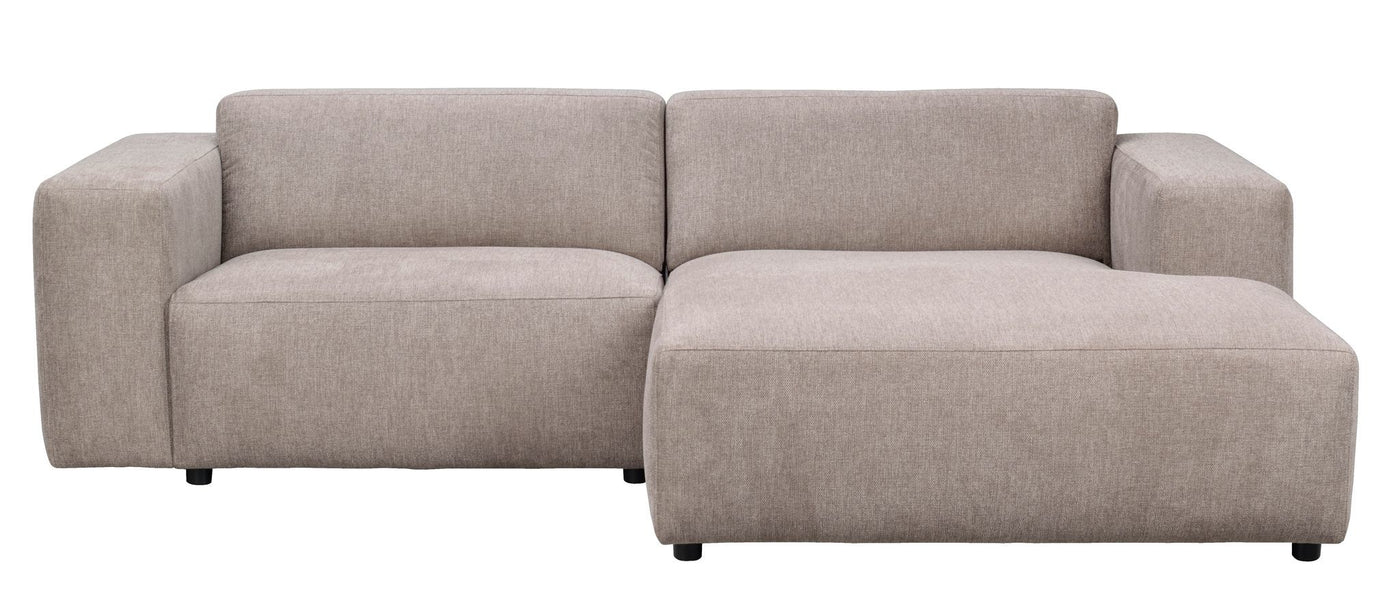Willard soffa 3-sits-schäslong H beige tyg Brenda #34