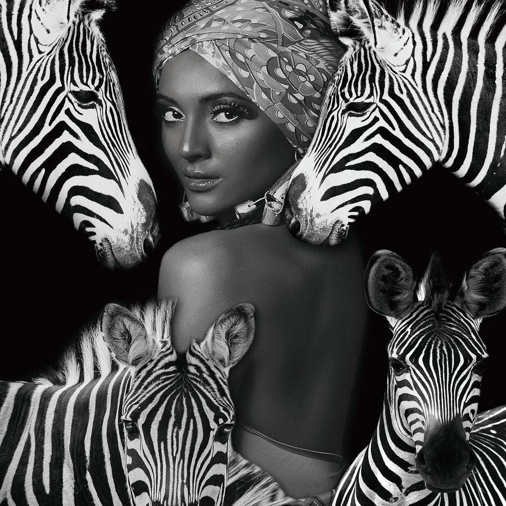 Tavla Zebra Queen 120x120 cm