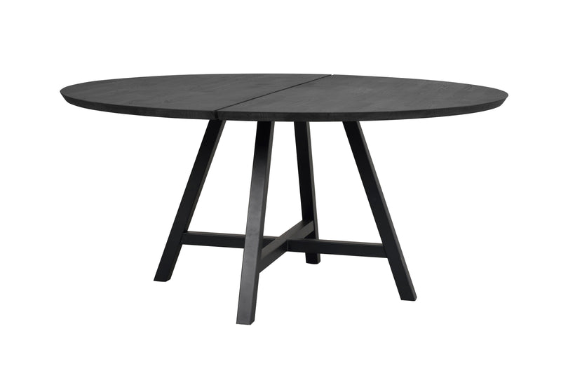 Carradale matbord Ø150 svart ask/A-ben svart met