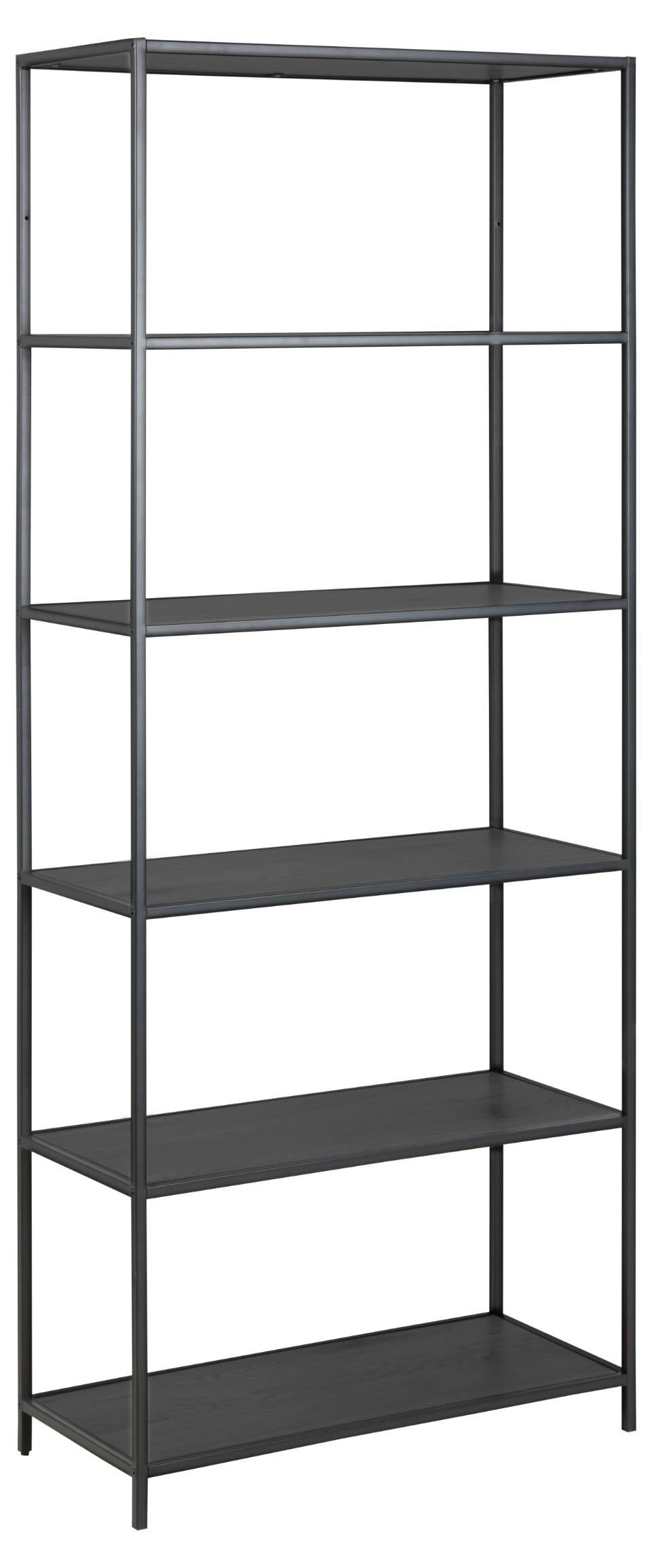Seaford bokhylla 5 hyllor svart