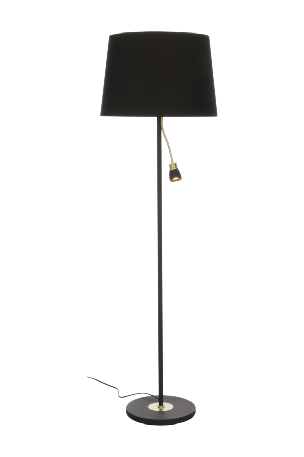 Eketorp golvlampa.svart/matt mässing