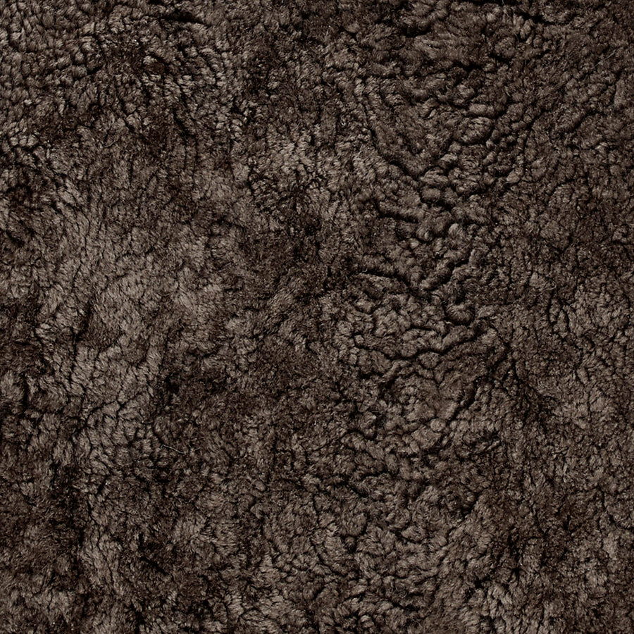 Curly fårskinn brun melange