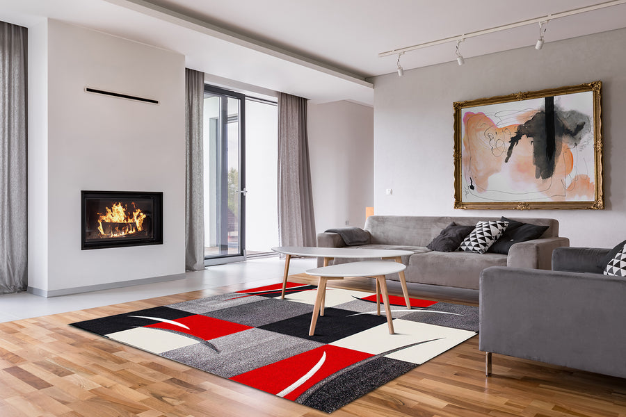 London Patch matta röd