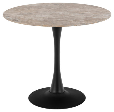 Malta matbord beige keramik/svart 90 cm