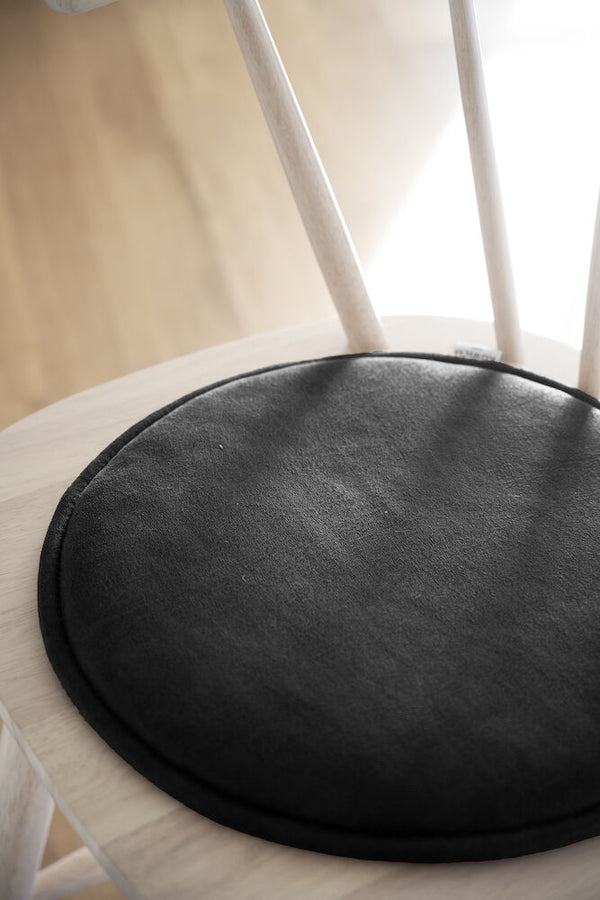 Fulton sittdyna rund svart