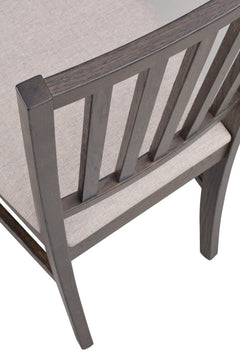 Filippa stol mörkbrun ek/beige tyg 2-pack