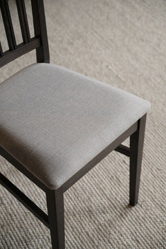 Filippa stol mörkbrun ek/beige tyg 2-pack