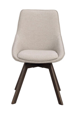 Alison stol beige tyg/bruna ekben snurr 2-pack
