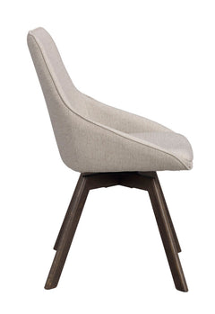 Alison stol beige tyg/bruna ekben snurr 2-pack