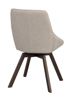 Alison stol beige tyg/bruna ekben snurr 2-pack