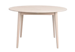 Tyler matbord runt 120/165 vitpigmenterad ek