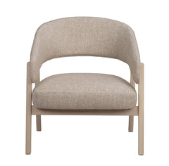Barnaby loungestol ljusbeige tyg/vitpigmenterad ek