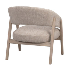 Barnaby loungestol ljusbeige tyg/vitpigmenterad ek