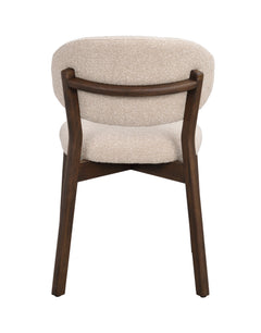 Patterson stol beige tyg/brun ek 2-pack