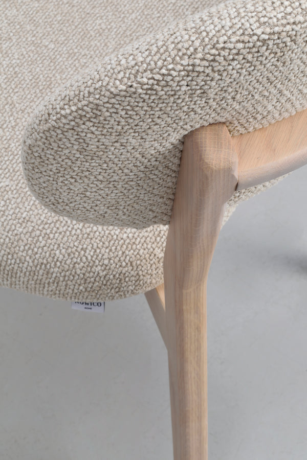 Patterson stol beige tyg/vitpigmenterad ek 2-pack