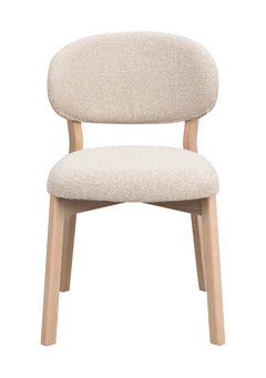 Patterson stol beige tyg/vitpigmenterad ek 2-pack