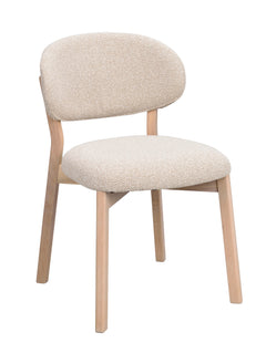 Patterson stol beige tyg/vitpigmenterad ek 2-pack