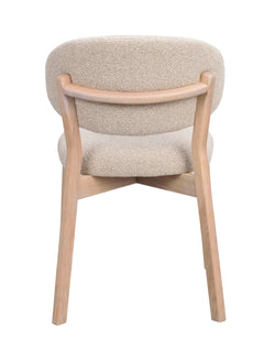Patterson stol beige tyg/vitpigmenterad ek 2-pack