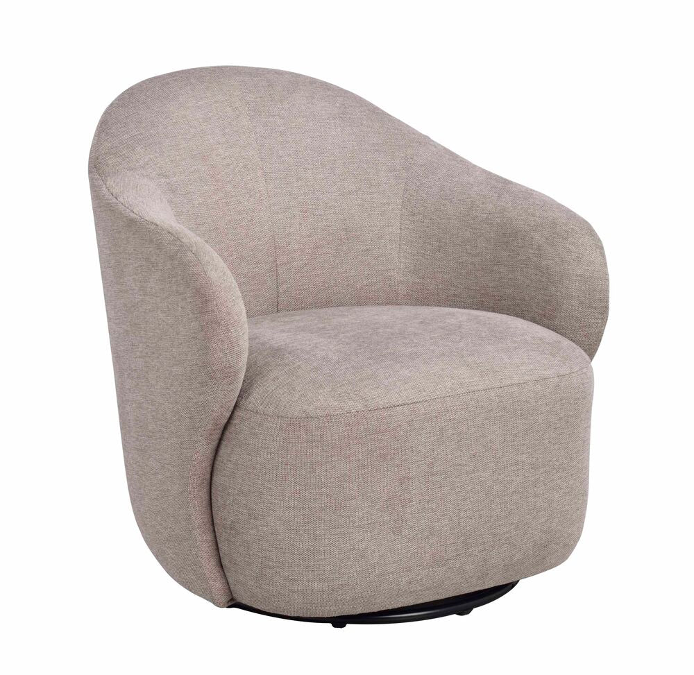 Chapeltown fåtölj beige tyg snurr