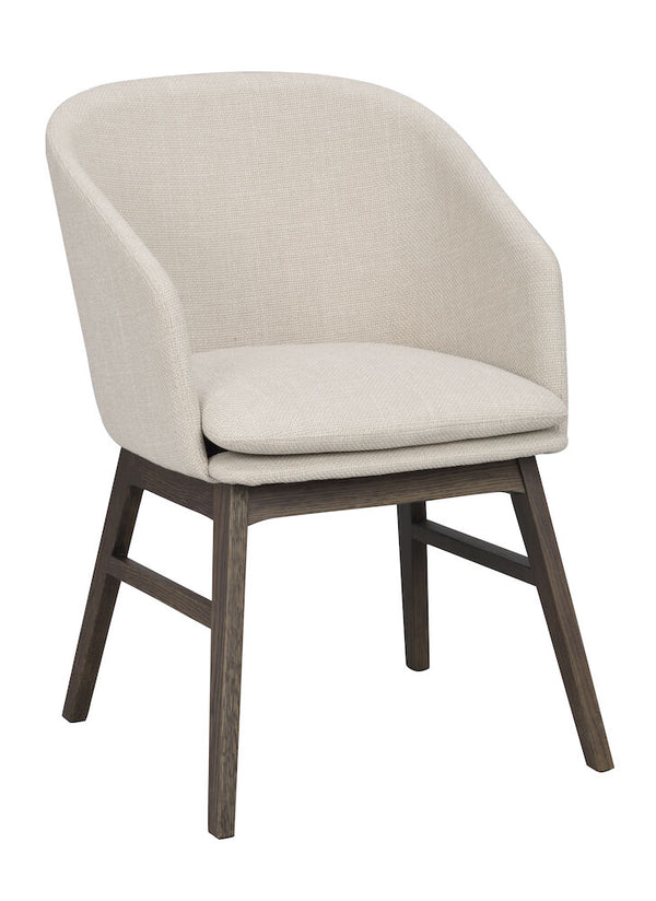 Windham karmstol beige tyg/bruna ekben 2-pack