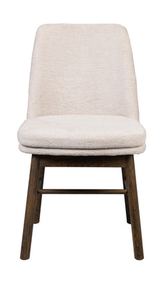 Amesbury stol tyg ljusbeige/brun ek 2-pack