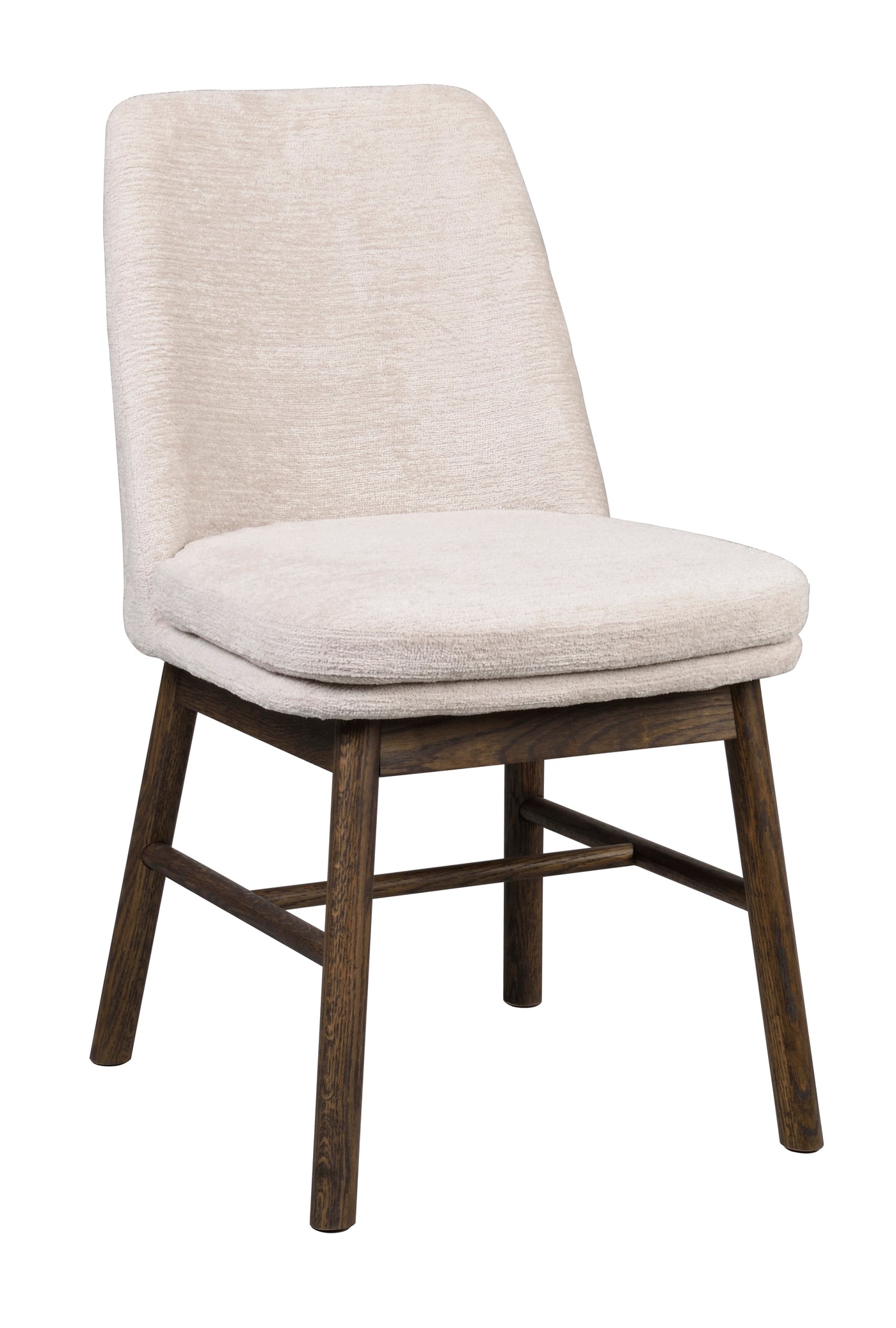 Amesbury stol tyg ljusbeige/brun ek 2-pack