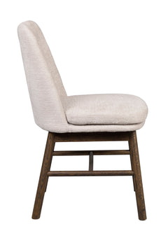Amesbury stol tyg ljusbeige/brun ek 2-pack