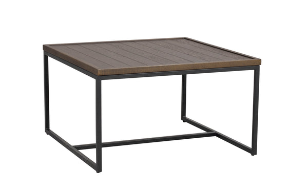 Deerfield soffbord 70x70cm brun ek/svart metall