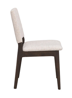 Medford stol brun ek/ljusbeige tyg 2-pack