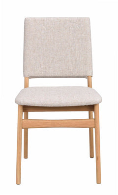 Medford stol ek/ljusbeige tyg 2-pack