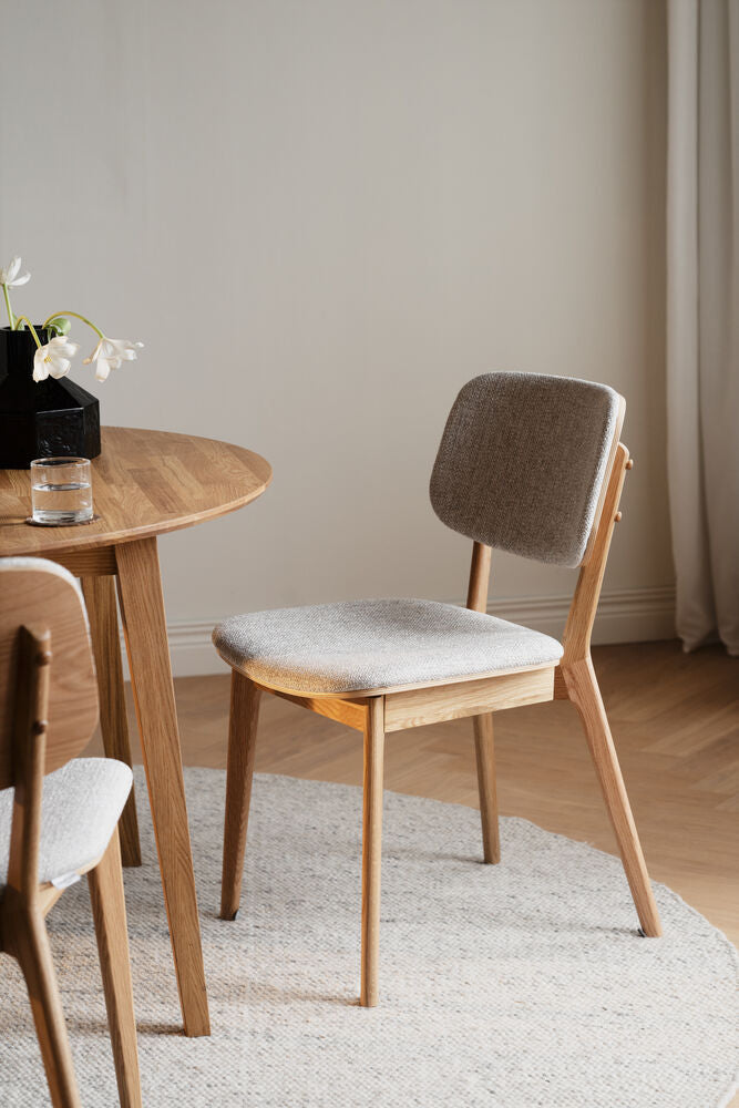 Barrett stol ek/ljusbeige tyg 2-pack