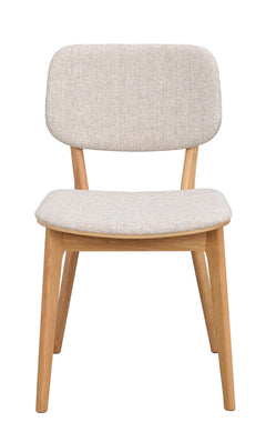 Barrett stol ek/ljusbeige tyg 2-pack