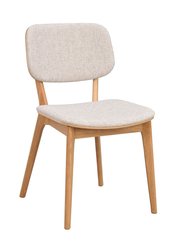 Barrett stol ek/ljusbeige tyg 2-pack