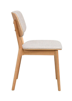 Barrett stol ek/ljusbeige tyg 2-pack