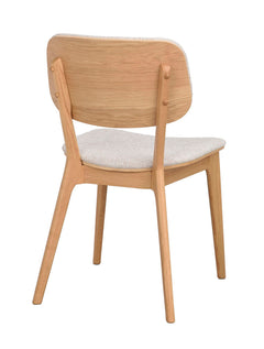 Barrett stol ek/ljusbeige tyg 2-pack