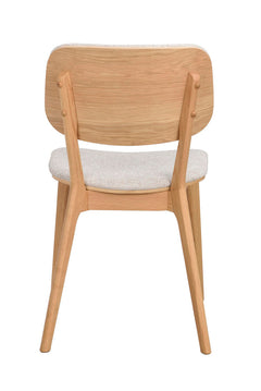Barrett stol ek/ljusbeige tyg 2-pack