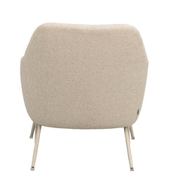 Eldwin fåtölj beige tyg/beige metall