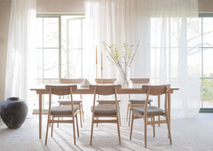 Fairmount matbord 220x95 beige HPL/vitpigmenterad ek