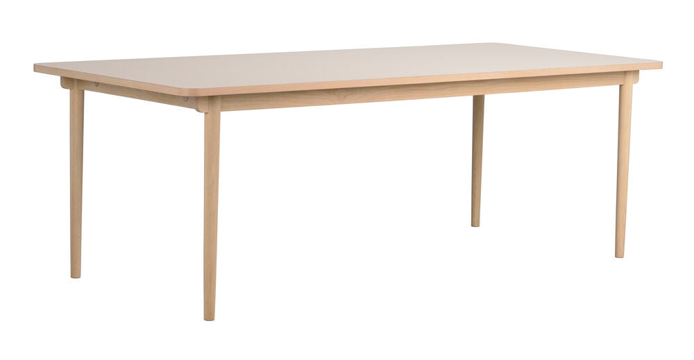 Fairmount matbord 220x95 beige HPL/vitpigmenterad ek
