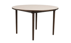 Fairmount matbord runt Ø120 beige HPL/brun ek