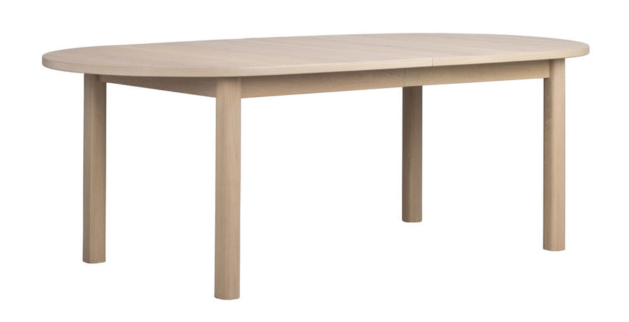 Gifford matbord ovalt 220x105 vitpigmenterad ek