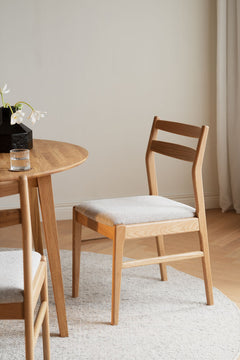 Kerwin stol ek/ljusbeige tyg 2-pack