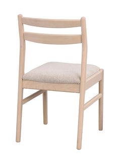 Kerwin stol vitpigmenterad ek/ljusbeige tyg 2-pack