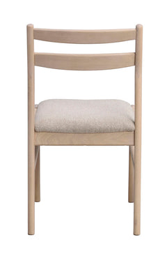 Kerwin stol vitpigmenterad ek/ljusbeige tyg 2-pack