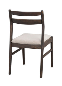 Kerwin stol brun ek/ljusbeige tyg 2-pack