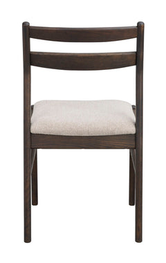Kerwin stol brun ek/ljusbeige tyg 2-pack